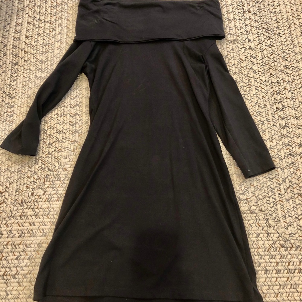 Susana Monaco dark grey off the shoulder dress M